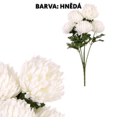 Chryzantéma umělá - kytice, barva hnědá.