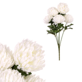 Chryzantéma umělá - kytice, barva bílá.