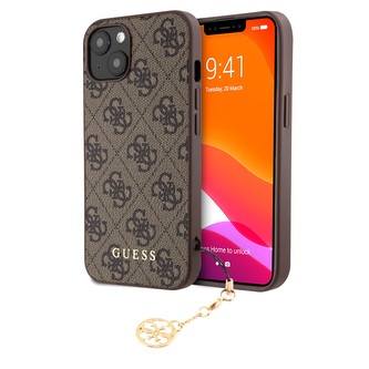 Guess 4G Charm Zadní Kryt pro iPhone 13 Tone on Tone Brown