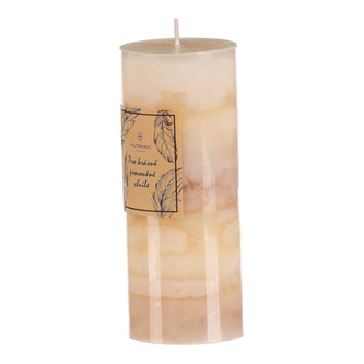 Svíčka aromatická - vanilka, parafín, krémové odstíny.