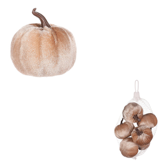 Dýně plastová s látkou, barva cappuccino, cena za síťku (6 ks).