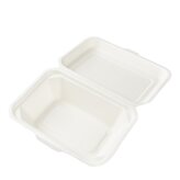 Menu box z cukrové třtiny 180x130 mm béžový (50ks)