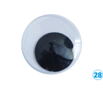 Oči kulaté 28mm, 20ks LUMA