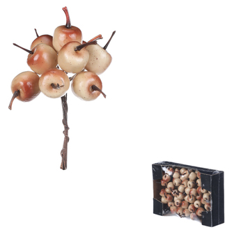 Jablka na drátku, barva béžová, cena za krabičku (72 ks).