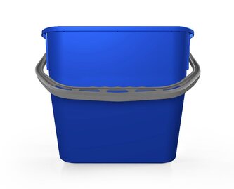 Kbelík s rukojetí, 12 l, obdélníkový, modrý