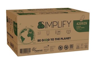 Ručníky skládané Z Simplify, 2 vr., celulóza, bílé, 2000 ks