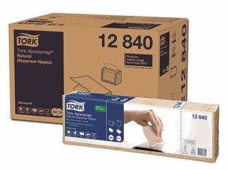 Ubrousky Tork Xpressnap® Natural, přírodní, 1 vr., sklad 1/4, 9000 ks, N4