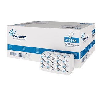 Ručníky skládané V Special, 2 vr., recykl, extra bílé, 3990 ks