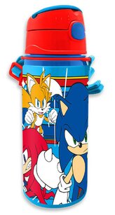 Hliníková láhev na pití s pítkem Sonic: Postavy (objem 600 ml)