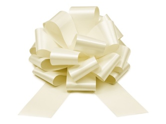 Stahovací stuha krémová - 40 cm