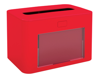 Zásobník ubrousků skládaných Interfold Superior Ready Table, stolní, antibakteriální, červený