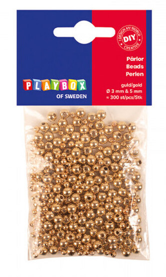 Korálky perličky zlaté 300ks