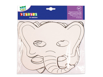 Papírové masky 16 ks - zvířata