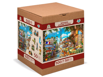 Dřevěné puzzle Den v Paříži L, 505 dílků