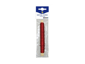 Barevný drátek 50m x 0,5mm ČERVENÝ