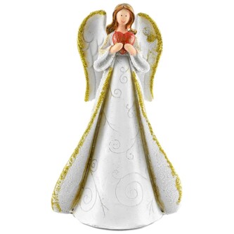 Keramický anděl se srdíčkem