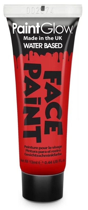 Barva na obličej 12 ml - červená "Bright Red"