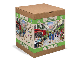 Dřevěné puzzle Bistro v Paříži XL,750 dílků