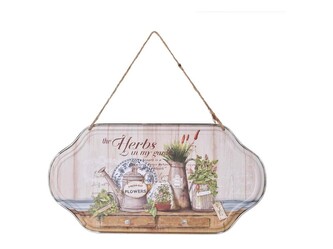 Cedule plechová  310x160mm, na zavěšení, Herbs