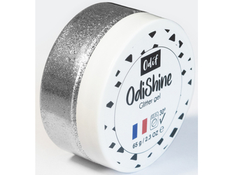 Třpytivá gelová barva na textil, 65 g - Stříbrná "Diamant"