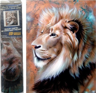 Diamantový obrázek - Lev 30 x 40 cm
