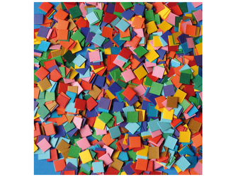 Papírová mozaika- barevné čtverečky- maxi balení- 10 000 ks, 1x1 cm