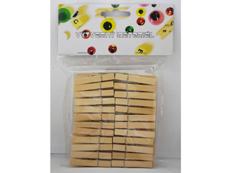 Kolíčky dřevěné přírodní - 48 ks, 46 x 7 mm