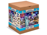 Dřevěné Puzzle Noční New York M, 200 dílků