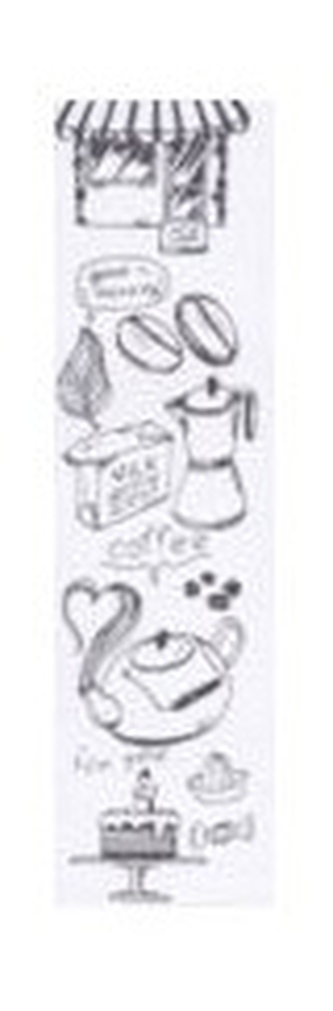 Vykreslovací antistresová dekorační lepicí páska - coloring WASHI tape-1ks kuchyň