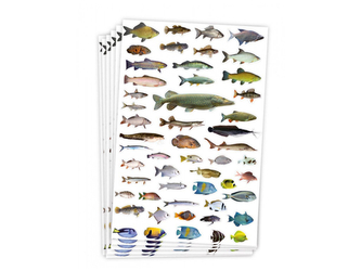 Samolepky- ryby, 300ks