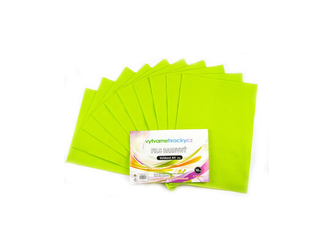 Filc - 10 ks, Světle zelený, A4, 180 g