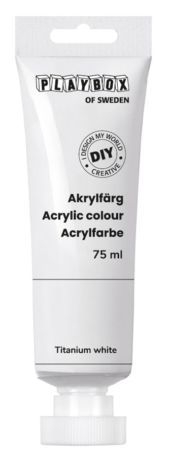 Akrylová barva 75ml - titanová bílá