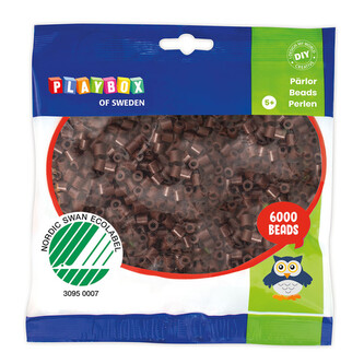 Zažehlovací korálky - 6 000 ks - hnědé