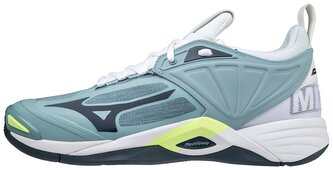 MIZUNO WAVE MOMENTUM 2 / Stone Blue/Stratified Sea/Neo Lime Velikost boty: 40.0/6.5