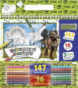 Vybarvovací samolepky Dinosauři