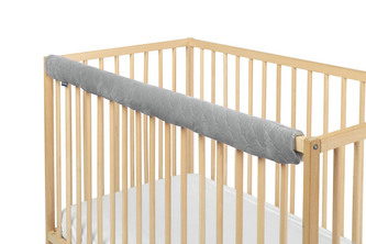 OCHRANIACZ NA GÓRNĄ KRAWĘDŹ ŁÓŻECZKA - VELVET SZARY