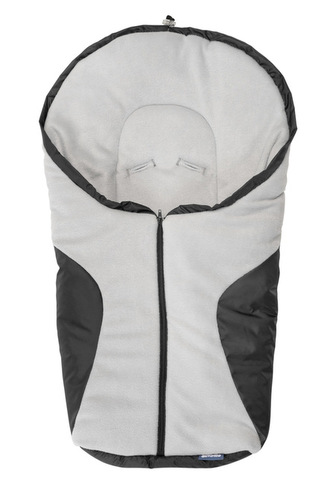 ŚPIWOREK DO FOTELIKA -  BLACK/GREY POLAR 75 X 36