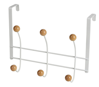 DOCHTMANN Věšák na dveře 6 háčků 28 x 4,5 x 21,5cm, bílý DOCHTMANN Věšák na dveře 6 háčků 28 x 4,5 x 21,5cm, bílý