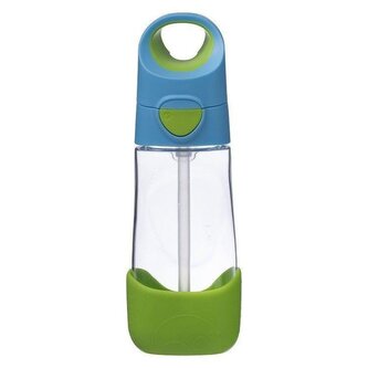 Lahev na pití s brčkem 450 ml - modrá/zelená Lahev na pití s brčkem 450 ml - modrá/zelená