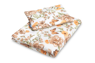 KOMPLET VELVET DO ŁÓŻECZKA SKWER BEŻOWY   