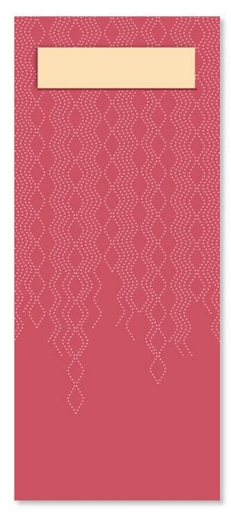 Kapsičky na příbory Tork, burgundy s ubrouskem krémovým, 2 vr., 100 ks