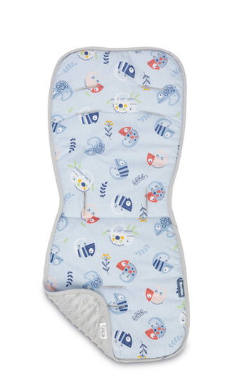 WKŁADKA DO WÓZKA BASIC KAMELEONY NIEBIESKIE