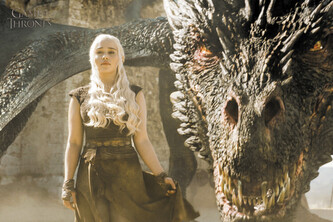 Umělecký tisk Game of Thrones - Mother of Dragons, 40 × 26.7 cm