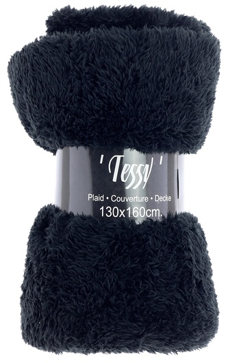 Heboučká deka Tessy černá