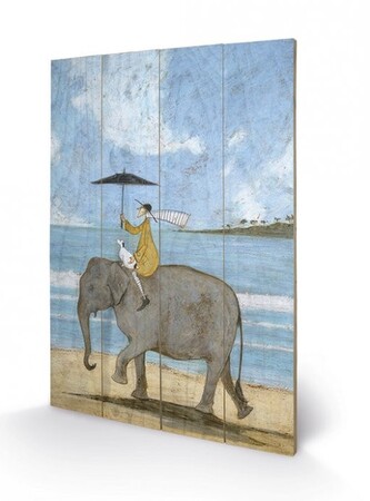 Dřevěný obraz Sam Toft - On The Edge Of The Sand, 40 × 59 cm