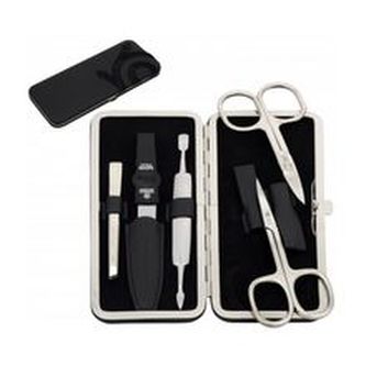 Pfeilring Solingen Černá manikúrová sada s vyšívaným logem pro ženy