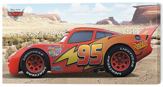 Obraz na plátně Cars - Lightning Mcqueen Sideshot, 2 cm - 50×100 cm