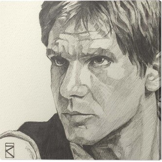 Obraz na plátně Star Wars - Han Solo, 2 cm - 30×30 cm