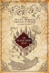 Plakát, Obraz - Harry Potter - Marauders Map, 80 × 120 cm
