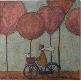 Obraz na plátně Sam Toft - Love is All Around, 2 cm - 40×40 cm